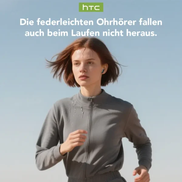 HTC - NE20 OWS Wireless In-Ear-Kopfhörer, Bluetooth 5,4, Gaming-Ohrhörer, LCD-Display, Ladeetui, HIFI-Klangqualität, Unterstützung 134 Sprachumschaltung - Image 4
