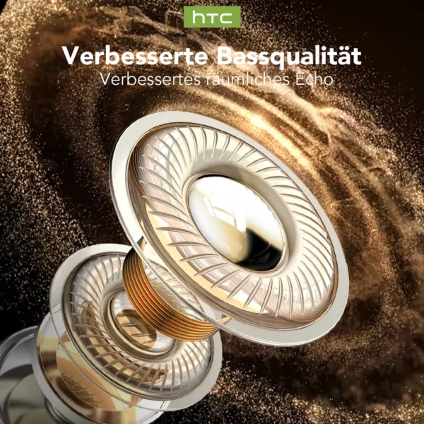 HTC - NE20 OWS Wireless In-Ear-Kopfhörer, Bluetooth 5,4, Gaming-Ohrhörer, LCD-Display, Ladeetui, HIFI-Klangqualität, Unterstützung 134 Sprachumschaltung - Image 2