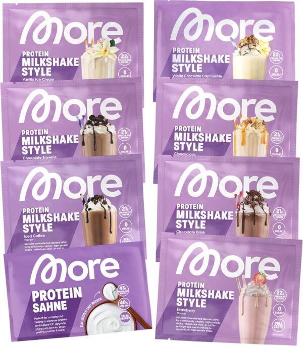XXL Protein Box - MORE Nutrition - (Zerup, Clear Whey, Protein Iced Coffee, Protein Milkshake, Protein Sahne, Protein Grießpudding, Protein Pudding, Shaker) - Bild 6