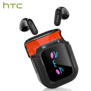 HTC - NE20 OWS Wireless In-Ear-Kopfhörer, Bluetooth 5,4, Gaming-Ohrhörer, LCD-Display, Ladeetui, HIFI-Klangqualität, Unterstützung 134 Sprachumschaltung